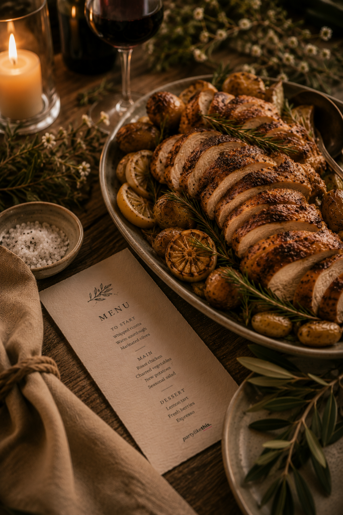 long table menu